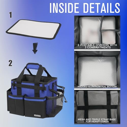 SCAVATA Compact Wearable Cleaning Caddy with Handle & Shoulder Straps