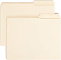 Smead File Folder, Reinforced 2/5-Cut Right Position Tab, Guide Height, Letter Size, Manila, 100 Per Box (10386)