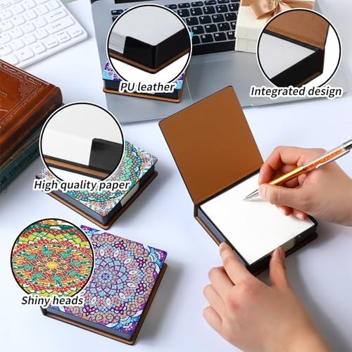 Saillong 4 Pcs Christmas Mandala Diamond Art Note Box Diamond Painting Box