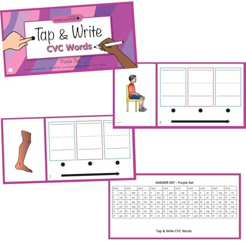Really Good Stuff Tap and Write CVC Words, 120 Cards