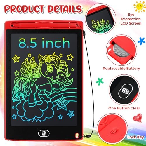 Zhehao 32 Pcs LCD Writing Tablet for Kids 8.5" Erasable Doodle Board