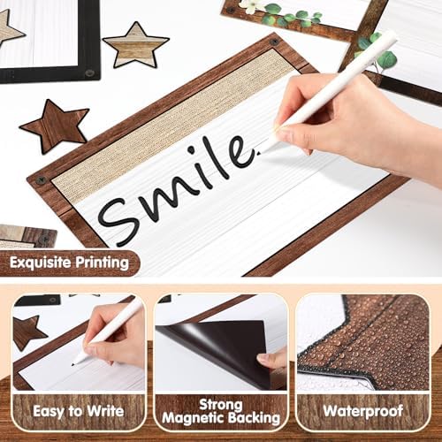 16 Pcs Magnetic Write Wipe Organization Chart, Farmhouse