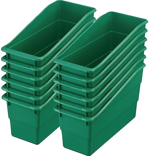 Really Good Stuff Durable Book & Binder Holders, 12-Pack, Green
