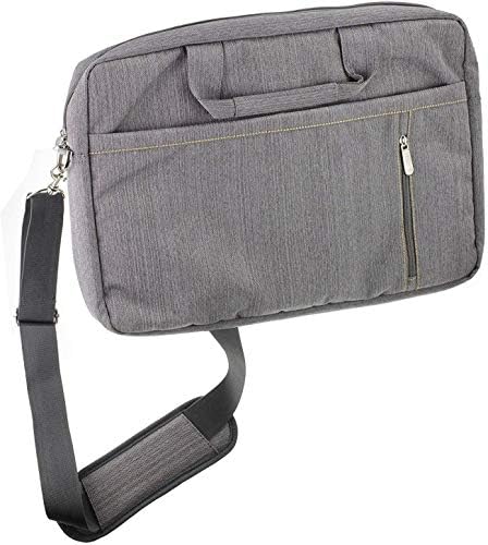 Navitech Grey Premium Messenger Bag - Compatible With Boogie Board eWriter 8.5" LCD Writing Tablet