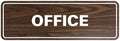 Signs ByLITA Standard Office Sign - Professional Business Signage - Easy to Install (Walnut) - Small 1 Pack