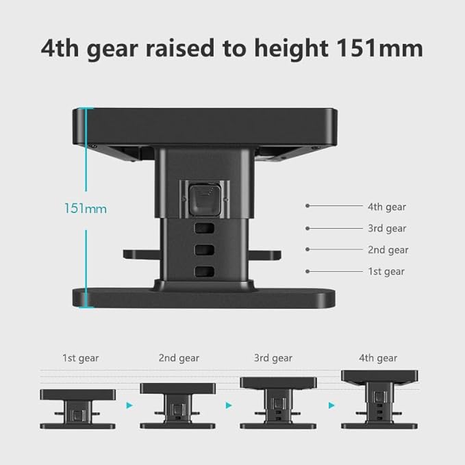 Adjustable Monitor Stand with 4 height options, Desk Shelf for Top of Desk Adjustable