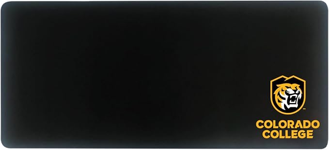 Colorado College Classic Cloth Desk Mat, Durable Office Supplies, Non-Slip Base, Responsive Desk Pad with Smooth Cloth Surface, Black