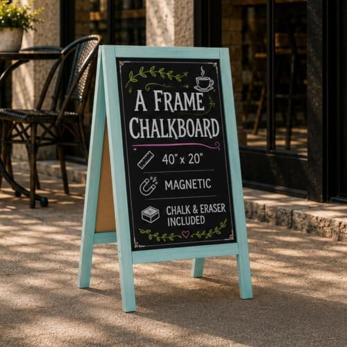 Ilyapa A Frame Chalk Board Easel Sign 40x20 in - Sandwich Signs Outdoor