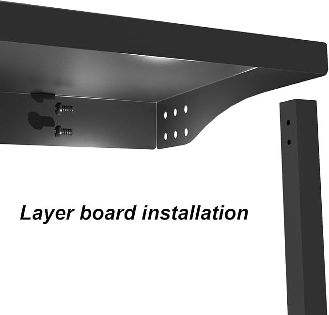 2-Tier Clamp-On Desk Shelf Organizer, Steel 16in Desk Shelf, Large | Heavy Duty, Expandable Above/Under Desk Storage Shelves, Desktop Extender Accessories for Office Study Room and Game Rooms
