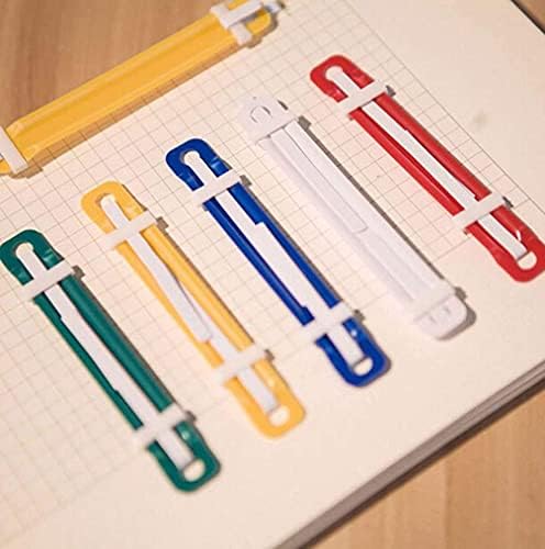 100 Pcs Plastic Paper Fasteners Colorful Plastic Document File Fastener 2-Hole Binder Clips Paper, Loose-Leaf Binding Clamp