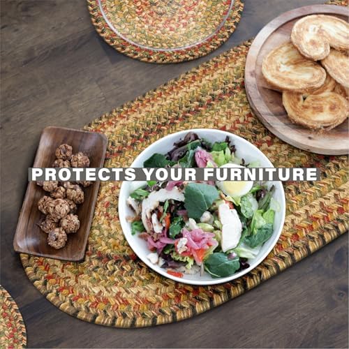 Homespice Kingston Jute Braided Placemats, Rect 13x19 Set of 4