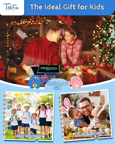 TEKFUN Kids Toys, 2 Pack LCD Writing Tablet with Anti-Lost Stylus,10in Coloring Doodle Board Magic Drawing Pad, Car Trip Educational Toys Birthday Gift for 3 4 5 6 7 Girls Boys Toddlers