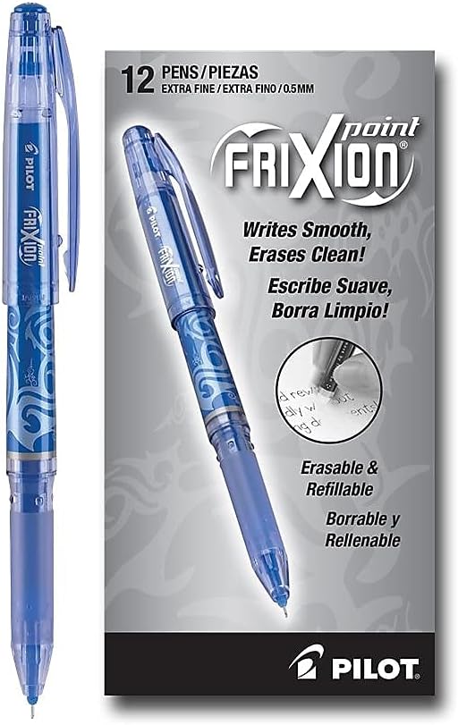 PILOT, Extra Fine Point 0.5 mm, Pack of 12, Blue