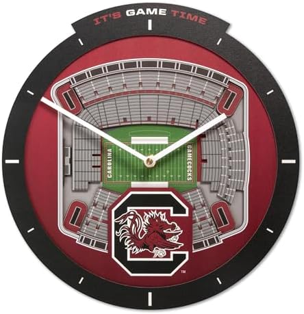 YouTheFan NCAA South Carolina Gamecocks StadiumView 3D Wall Clock