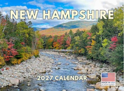 New Hampshire Calendar 2027 Monthly Wall Calender 12 Month