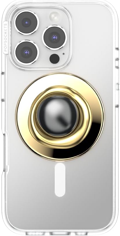 PopSockets Phone Grip for MagSafe, Magnetic Holder- Beholder Eye Gold | Removable, For Kindle / Android / iPhone, With Magnet, Pearl, Pretty, Bling, Crystal, Enamel, Designs
