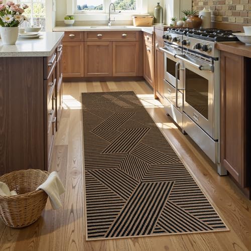 Lahome Modern Geometric Runner Rug, 2x6 Washable Rug Runners for Hallway