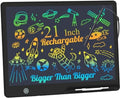LCD Writing Tablet for Kids, Rechargeable 21 Inch Doodle Board,Easter Basket Stuffers,Preschool Learning Toys Christmas Birthday Gift 3 4 5 6 7 Year Old Girls Boys (Black)