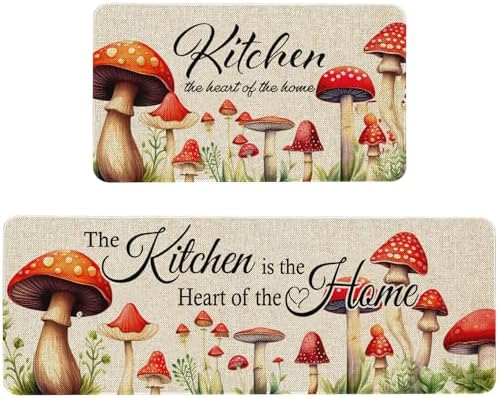 Kitchen Rugs and Mats Set of 2,Floor Mats for Home Kitchen Decor Mat