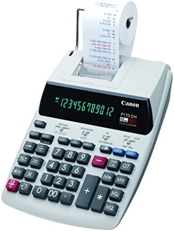 Canon Office Products 2204C001 Canon P170-DH-3 Desktop Printing Calculator with Currency & P23-DHV-3 Printing Calculator with Double Check Function, Tax Calculation and Currency Convers