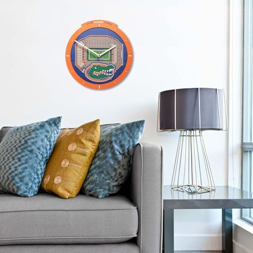 YouTheFan NCAA Florida Gators StadiumView 3D Wall Clock