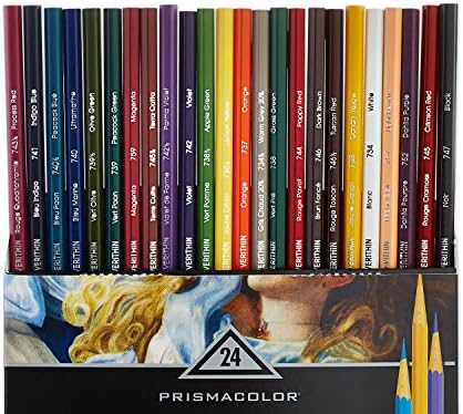 Prismacolor 2427 Premier Verithin Colored Pencils, 24-Count