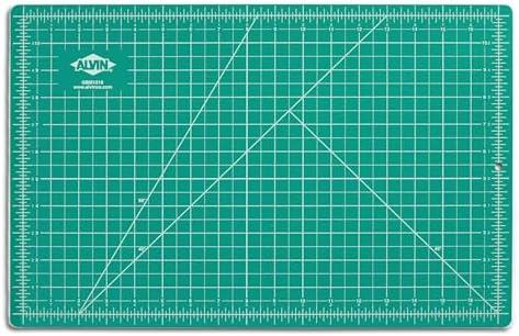 ALVIN GBM Self-Healing Cutting Mat 12 x 18 inch | Double-Sided Green/Black | 5-Layer Gridded Surface for Arts, Crafts and Sewing - Model GBM1218
