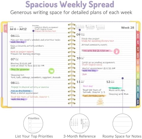 Forvencer Academic Planner 2026-2027, Weekly & Monthly Hardcover Planner A4
