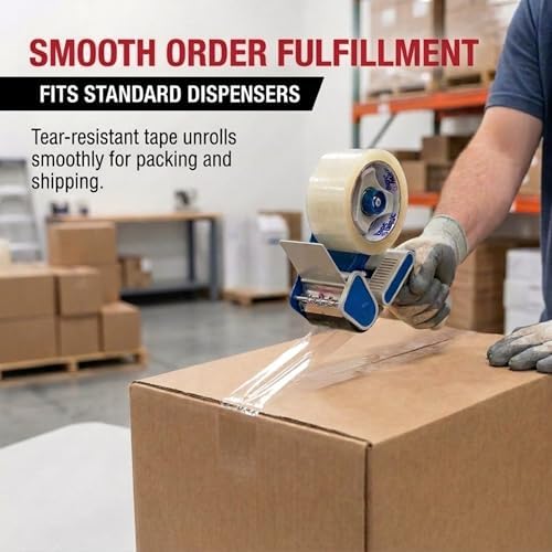 Tape Logic Packing Tape (18-Rolls), 2" x 55 yd - Heavy Duty Packaging Tape Refill for Shipping, Moving, Order Fulfillment, Acrylic 2.6 Mil