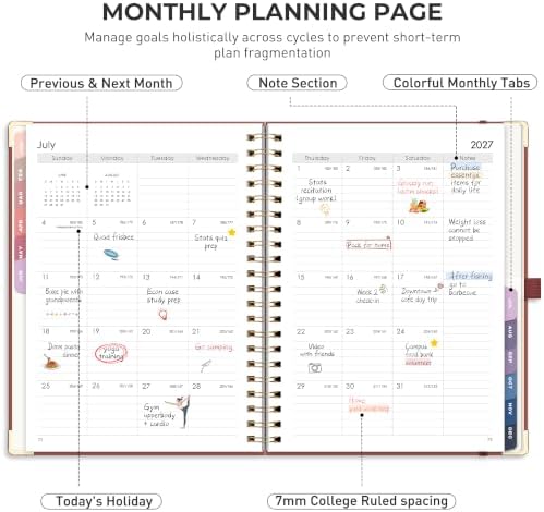 RETTACY 2027 Planner, Weekly and Monthly, Large Size (8.5" x 11")