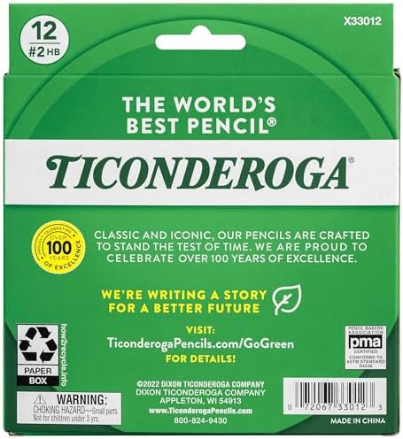 Ticonderoga My First Short Triangular Wood-Cased Pencils, #2 HB Soft | With Erasers, Yellow, 12 Count, Standard Size, High Quality Eraser