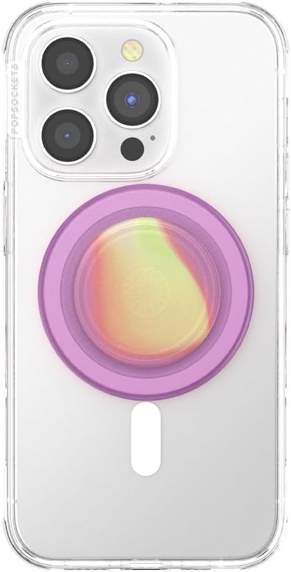 PopSockets Phone Grip for MagSafe, Magnetic Holder- Aurange | Removable, For Kindle / Android / iPhone, With Magnet, Purple, Aura, Electronic Accessories, For iPad/Kindle/iPhone/Android