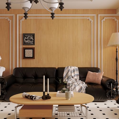 Boobest Walnut Wood Contact Paper Light Brown Wood Peel and Stick Wallpaper
