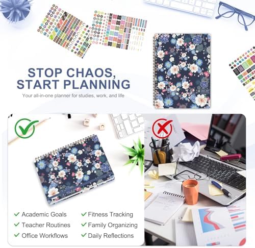 Planner 2026-2027, Weekly and Monthly Academic Planner, July 2026 - June 2027, Hardcover Calendar Agenda Book for School Year Planning, School Supplies for Teacher and Student, A5(6.3'' x 8.5'')