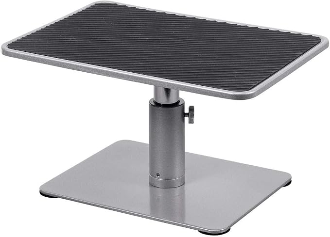 Monoprice Universal Monitor Riser Stand - Raises Monitors 4.6 to 6.5 Inches, Silver Finish - Workstream Collection