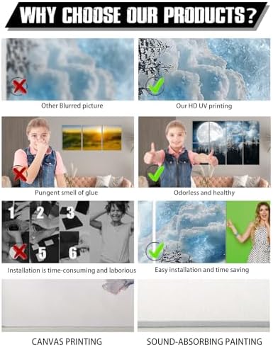 YPY Acoustic Panels Sound Absorbing, 8 Pack Soundproof Wall Panels