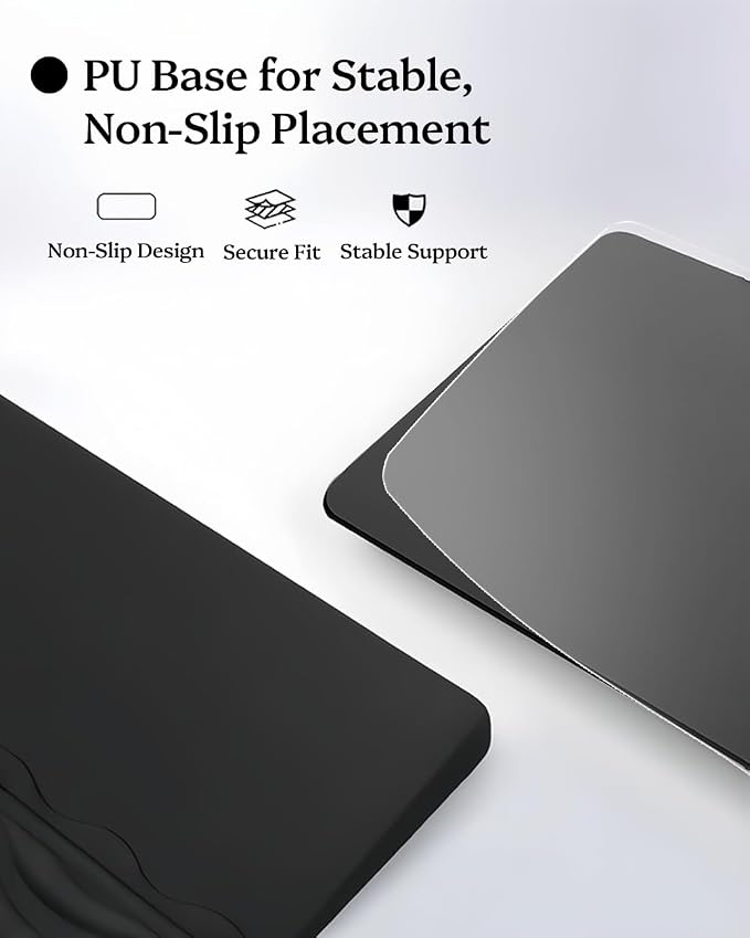 Wrist Rest for Computer Keyboard, 2 in 1 Keyboard Wrist Support Pad, Memory Foam Keyboard Riser Holder Lift Tray with Wrist Pad for Easy Typing for Office Desk, Home, School (150-Black)