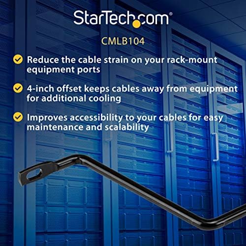 StarTech 10-Pack Lacing Bar with 4in Offset for 19in Rack, Steel (CMLB104)