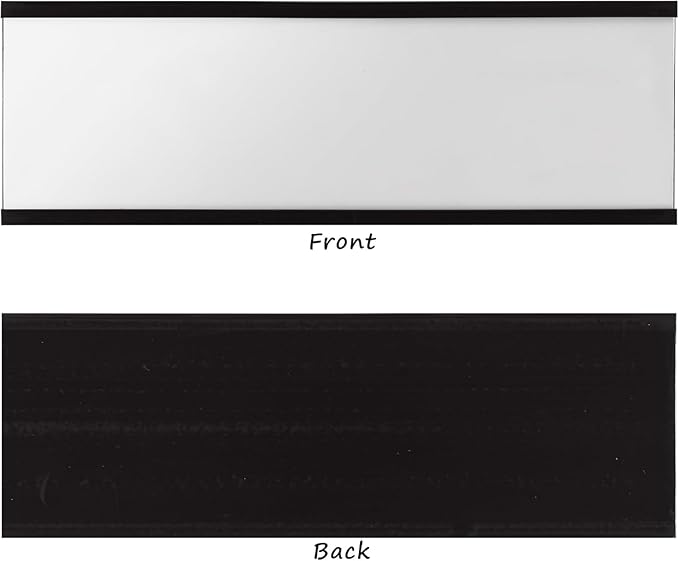 Realth C Channel Magnetic Label Holders 30 Pack 3'' x 6'' with Paper Inserts and Clear Plastic Protectors, Magnetic Data Card Holders File Cabinet Labels for Metal Racks and Shelves