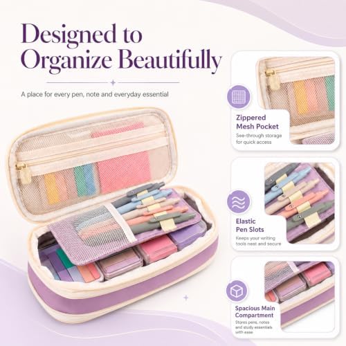 Aesthetic School Supplies Pen Highlighter - Bible Writing Correction Set | 27 Pcs Cute Stationery Set Bible Note Taking Supplies Aesthetic Highlighter Pencil Case Bag Study Supplies for School College