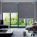 SmartWings Motorized Smart Roller Shades, 100% Blackout Eclipse Charcoal