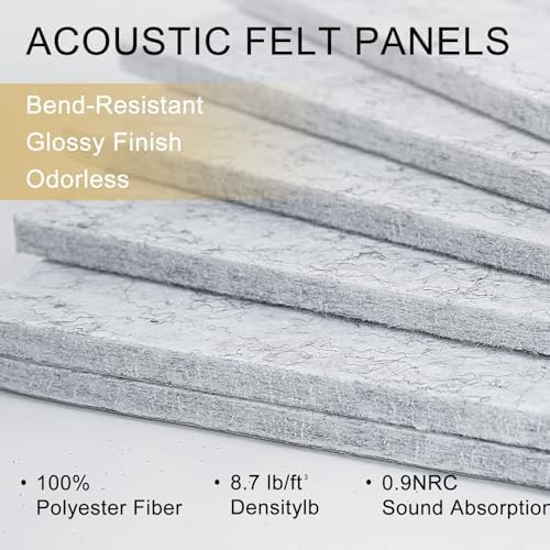 15 Pack Felt Bulletin Board Tiles (12x12 Inch) Self Adhesive Cork Board Alternative for Walls with 30 Push Pins Decorative Acoustic Panels & Pin Board for Home Office, Classroom, Vision Board Decor