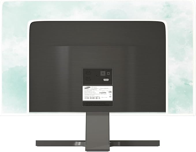 Baocicco Abstract Watercolor Waterproof TV Display Screen Cover 58, 59, 60 Inch Cyan Marble Dip Dyeing Dust Proof TV Covers for Television Screen Anti-Static Dustproof Protective，Mint Green