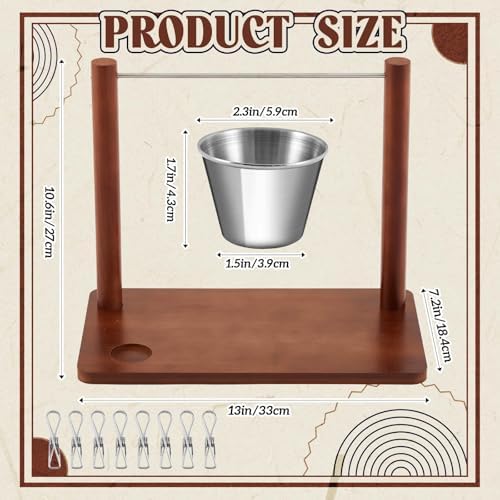 Acacia Wood 13 x 7.2 x 10.6 Inches Bacon Display Rack Wooden Bacon Tray