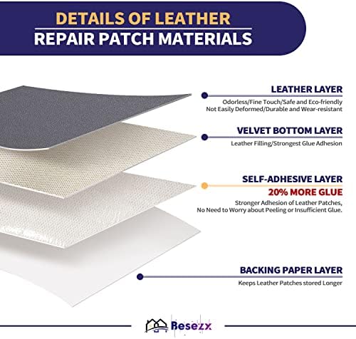 Leather Repair Patch Tape Kit, Self Adhesive Leather Repair for Furniture, Couch, Sofa, Car Seats,Office Chair,Vinyl Repair Kit.60inx16in