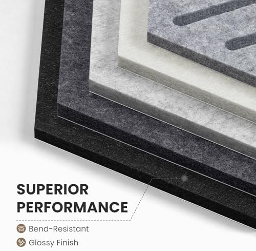 Hexagon Cork Bulletin Board Tiles, 10 Pack Felt Board with 25 Push Pins, Photo Display Board for Office & Home Classroom Wall Decor, 11.8x10.2 Inches