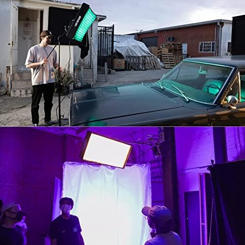 US Stock Aputure amaran F21c RGBWW LED Mat (V-Mount, 2 x 1') with Honeycomb Grid, Bi-Color 2500K to 7500K