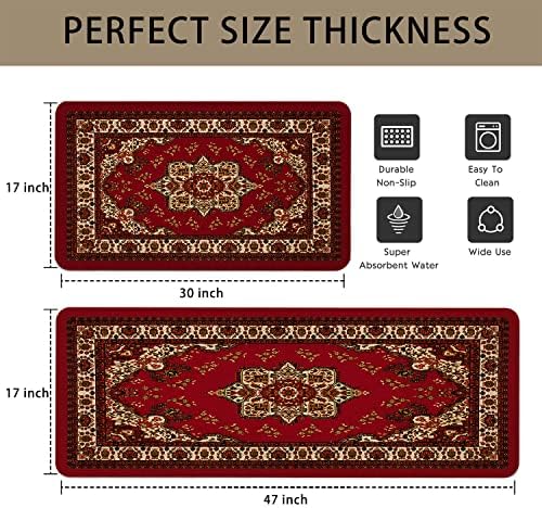 Kitchen Rugs and Mats Set of 2,Floor Mats for Home Kitchen Decor Mat