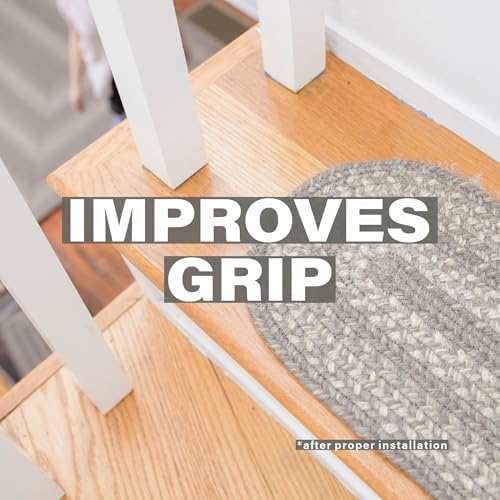 Homespice Grey Cloud Jute Braided Stair Treads, Rect 8x28 Set of 13