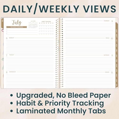 bloom daily planners 2026-2027 Planner (8.5” x 11") 13 Month Academic Year Organizer (July 2026 - July 2027) - Weekly & Monthly Agenda Book with Stickers & Tabs - Bows